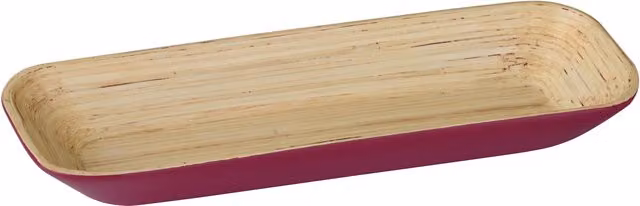 Orsina Kyoto Large Rectangular Bamboo Tray in Pink – 1