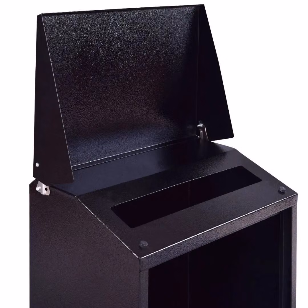 Costway Large Lockable Steel Wall Mounted Outdoor Mailbox in Black – 3