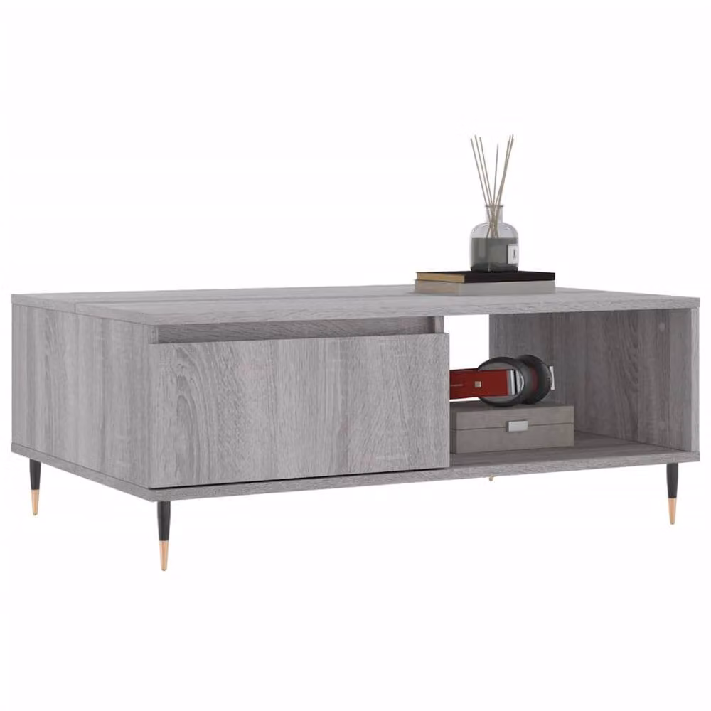 Berkfield Home Grey Sonoma Coffee Table, W/D/H: 90 x 60 x 35 cm – 3
