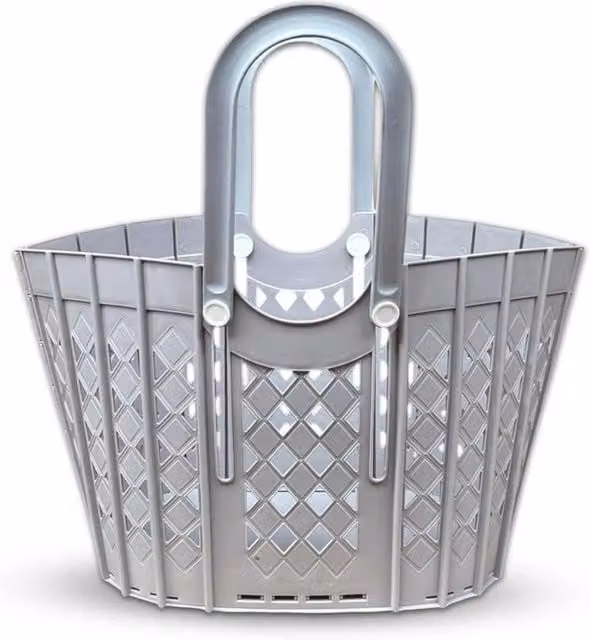 PAWNORA Grey Collapsible Plastic Laundry Basket