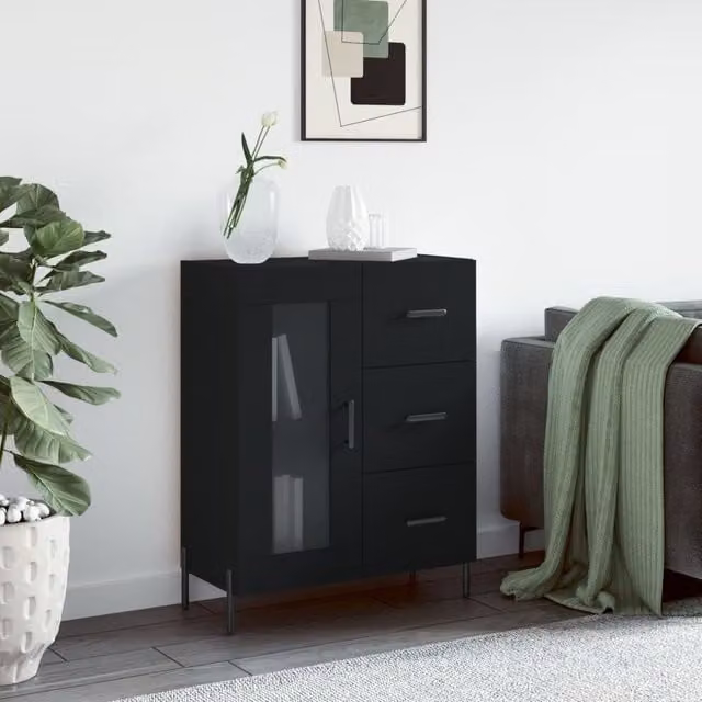 Berkfield Home Black Classic Sideboard W/D/H: 69.5 x 34 x 90 cm