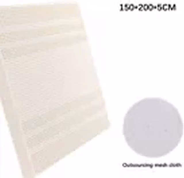 Havendro Soft Natural Latex Mattress in White, W/D/H: 200 x 150 x 5 cm