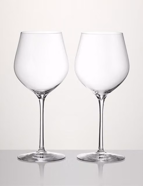 Waterford Elegance Crystal Red Wine Glasses, Set of 2, Transparent