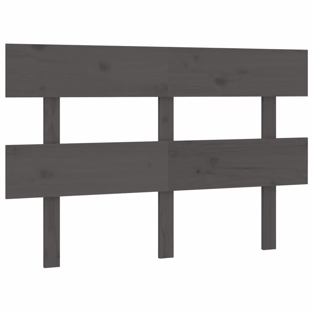 Berkfield Home Grey Rustic Solid Pine Wood Bed Headboard W/D/H: 124 x 3 x 81 cm – 2
