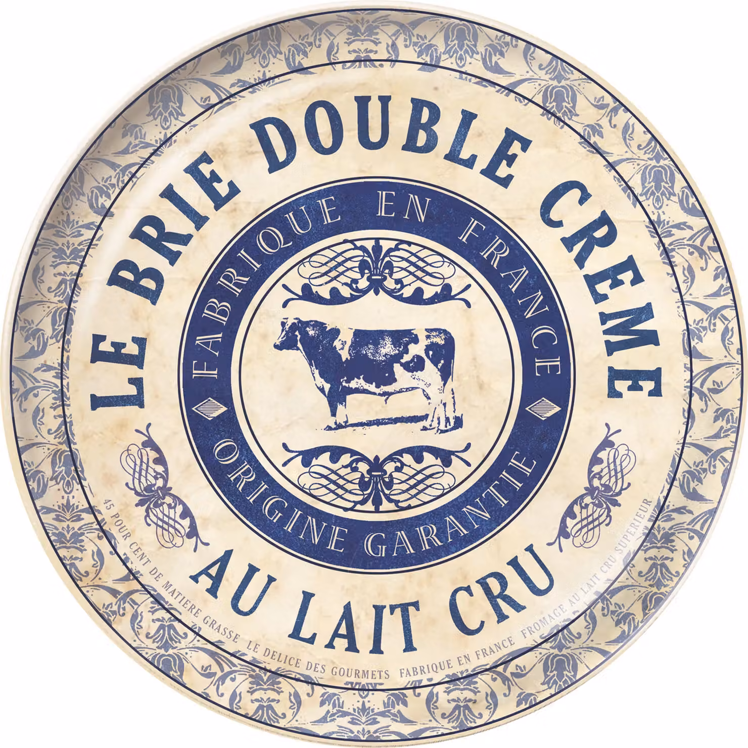 Creative Tops Gourmet Cheese Set of 4 Ceramic Plates in Blue and Multicolour – 3