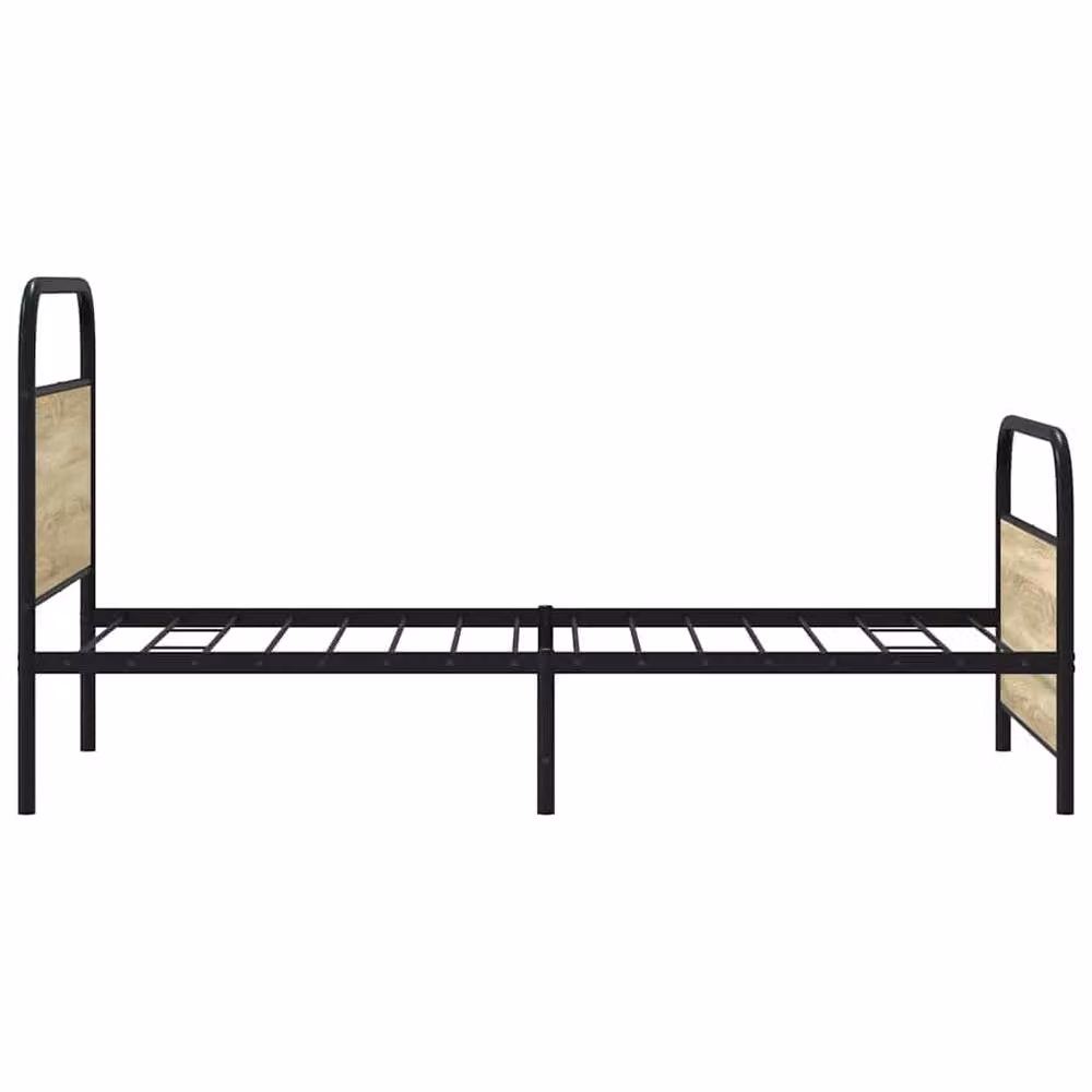 Berkfield Home Sonoma Oak Bed Frame in Brown, W/D/H: 100 x 200 cm – 3