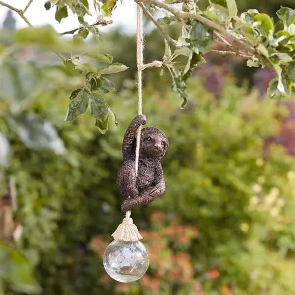 Marco Paul Bronze Resin Hanging Solar Powered Sloth, Height: 34 cm – 2