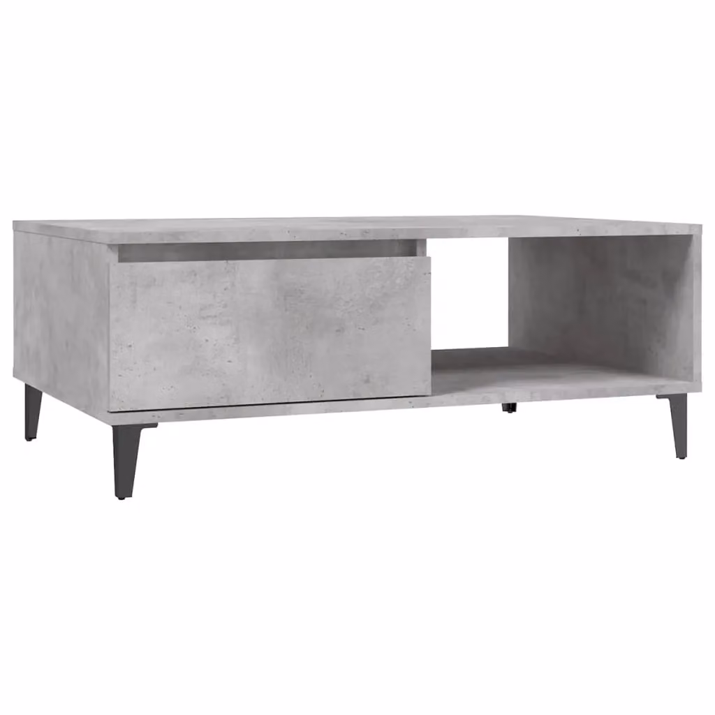 Berkfield Home Modern Rectangular Coffee Table in Concrete Grey, W/D/H: 90 x 60 x 35 cm – 2