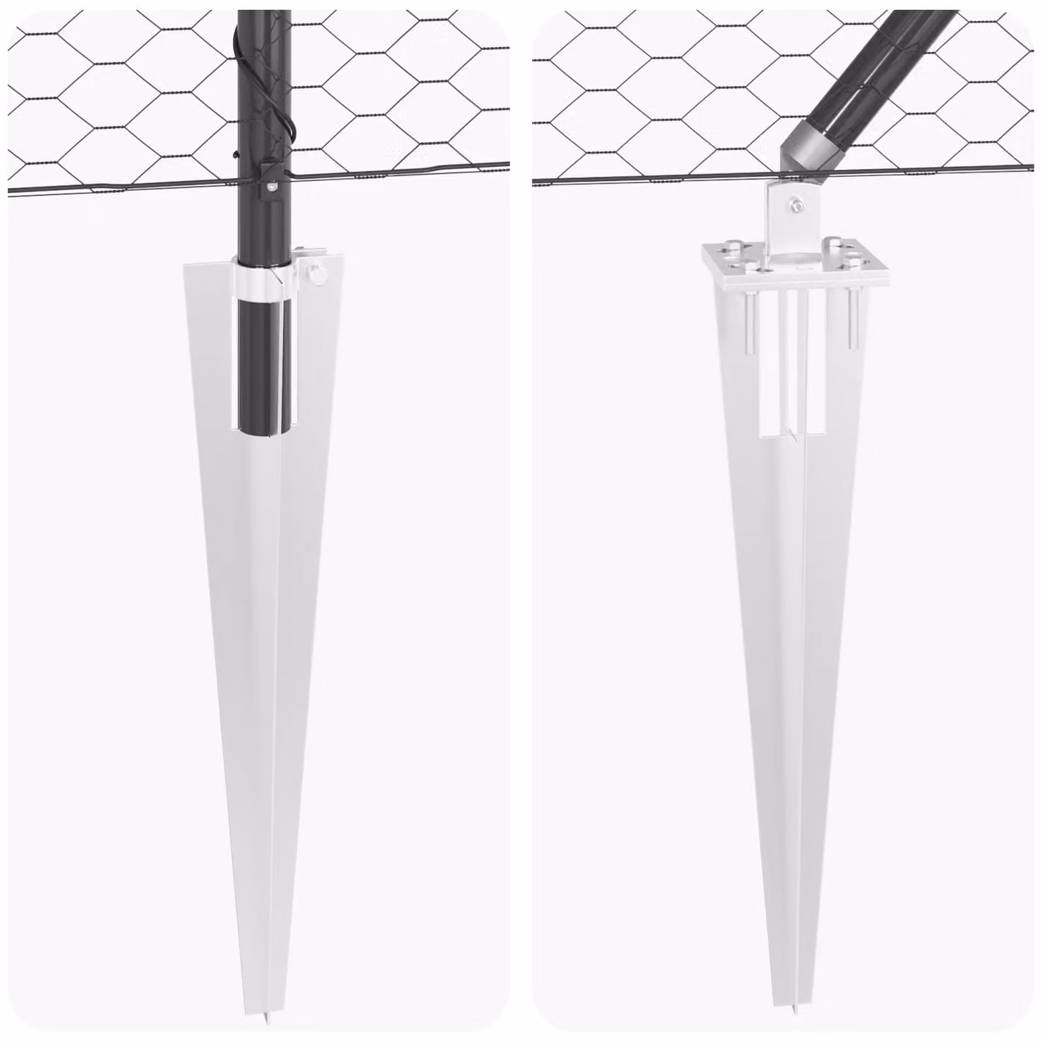 Berkfield Home Hexagon Steel Fence, Grey, W: 0.8 m, L: 10 m – 3
