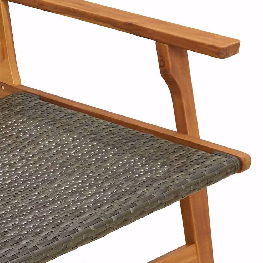 Berkfield Home Modern Garden Chairs, 2 Piece Set in Grey Acacia Wood, W/D/H: 76 x 67 x 73.5 cm – 5
