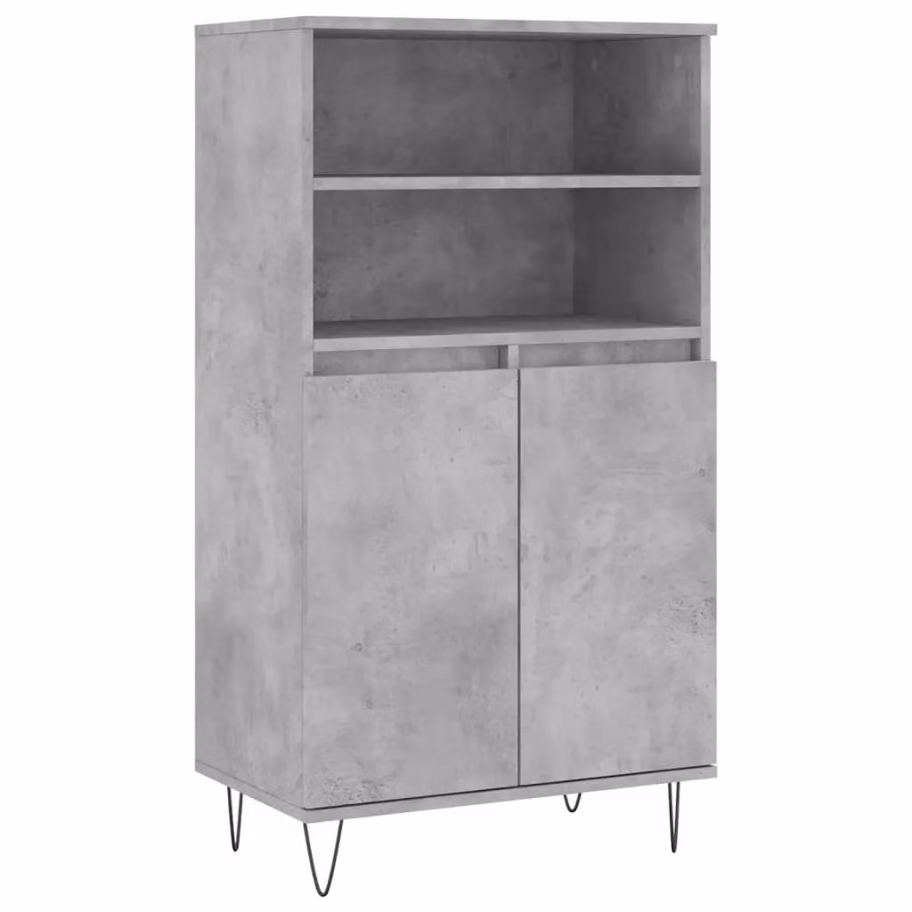 Berkfield Home Industrial Highboard in Concrete Grey, W/D/H: 60 x 36 x 110 cm – 2