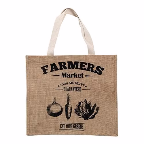 Orsina Farmers Market Shopping Bag in Brown, Beige or Black, W/D/H: 40 x 35 x 15 cm – 1