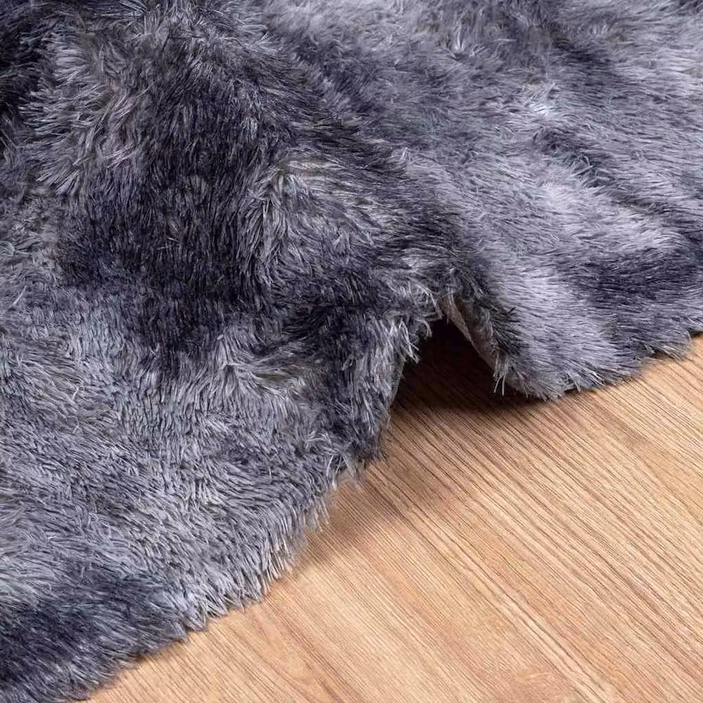 Berkfield Home NAVARRA Shaggy High Pile Rug, Grey, W: 160 cm, D: 230 cm – 2