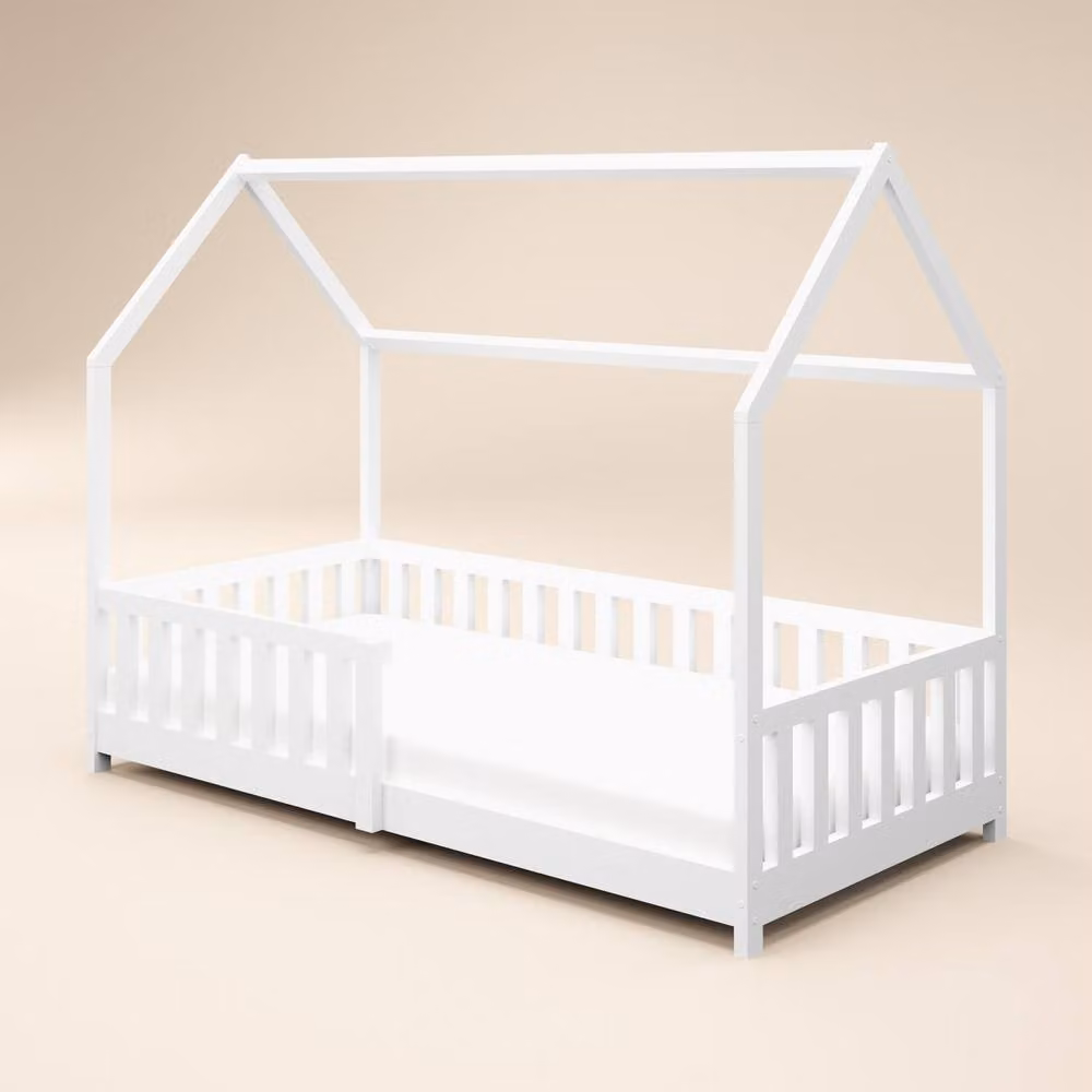 Flair Explorer White Lacquered Solid Pine Wooden Playhouse Bed for Children, W/D/H: 196 x 90 x 151 cm – 2