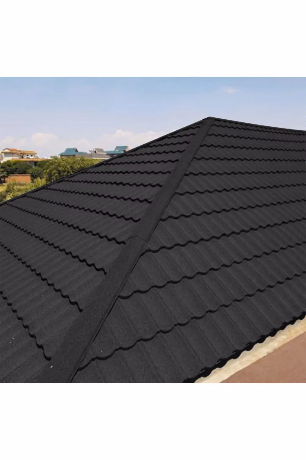 Living and Home 5pcs Bond Tile Stone Coated Metal Roofing Shingles in Black – 2