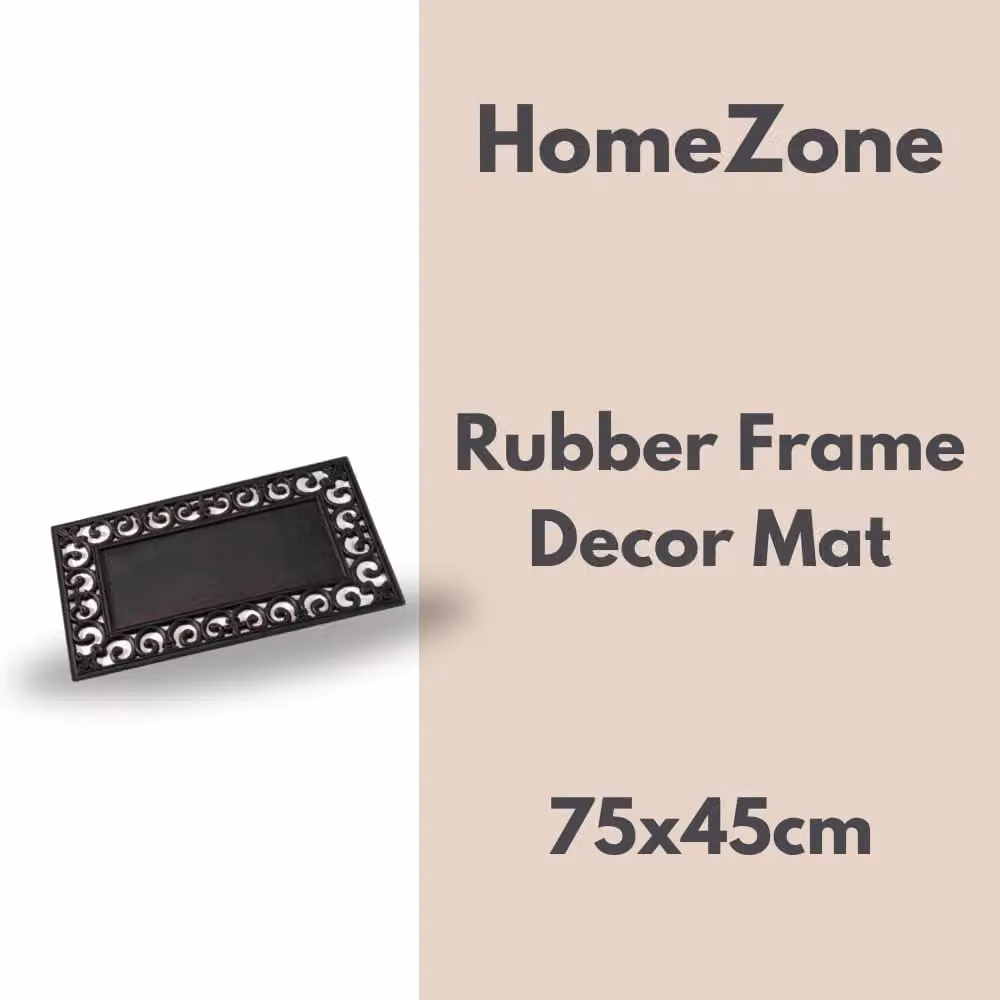 Marco Paul Black Rubber Door Mat, W/D/H: 75 x 45 x 1 cm – 3