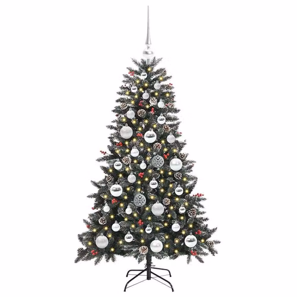 Berkfield Home Green Artificial Christmas Tree with 150 LEDs, W/D/H: 68 x 68 x 120 cm – 3