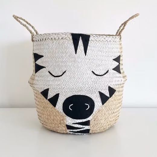 Bellybambino Zebra Basket Extra Large in White, W/D/H: 45.0 x 36.0 x 42.0 cm – 1
