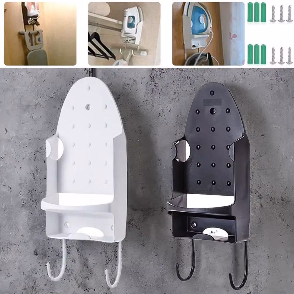 NESTLUNE Black Wall Mounted Ironing Board Holder and Hanger – 3