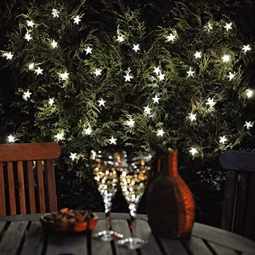 mysmartbuy 50 Star Solar Powered White LED String Lights, 200cm Cable Length – 1