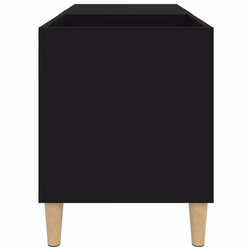 Berkfield Home Record Cabinet in Black, W: 84.5 cm, D: 38 cm, H: 48 cm – 4