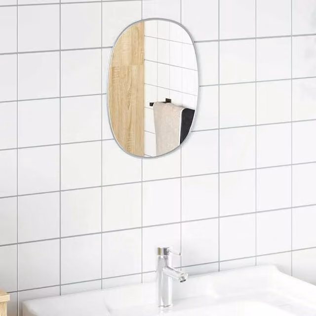 Berkfield Home Rectangular Wall Mirror in Silver, W: 40 cm, H: 30 cm – 1