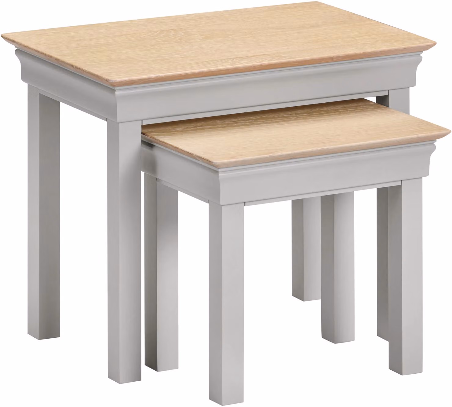 Seconique Bordeaux Nest of 2 Tables in Light Grey – 2