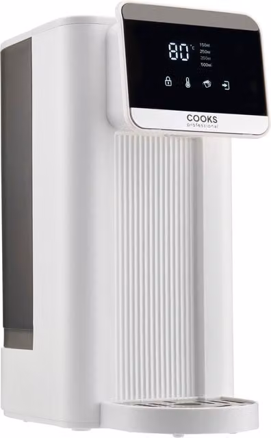 Cooks Professional 2.5L Digital Hot Water Dispenser with Touch Display and Removable Tank in White – 1