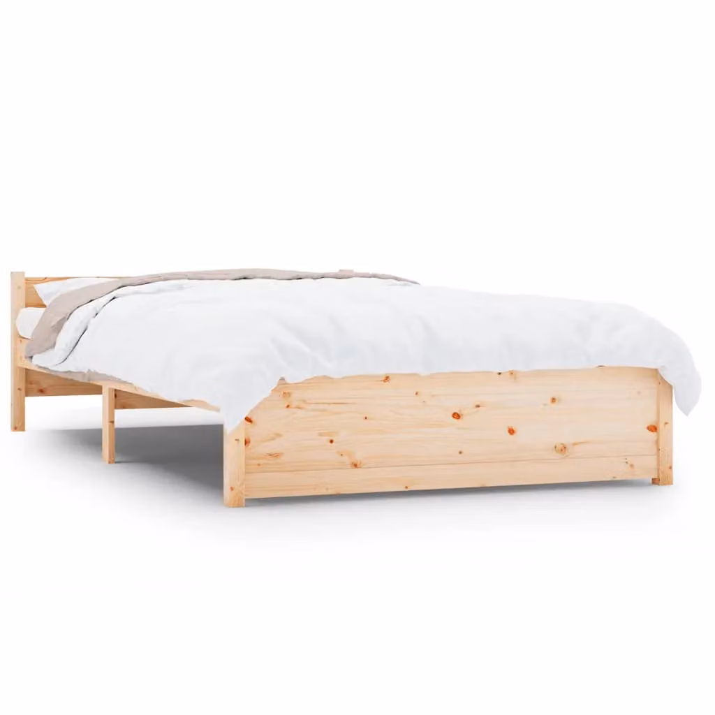 Berkfield Home Solid Wood Pine Bed Frame in Brown, W/D/H: 120 x 200 cm – 2