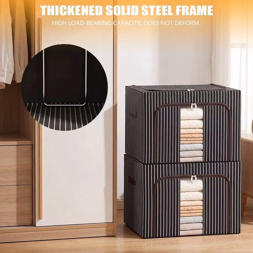 Kelvenix 100l Foldable Fabric Storage Box in Black – 4
