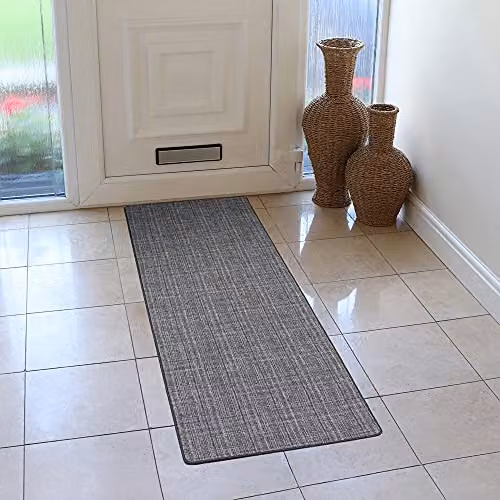 JVL Elegance Machine Washable Non-Slip Runner Mat, Grey, W: 50 cm, L: 150 cm – 2