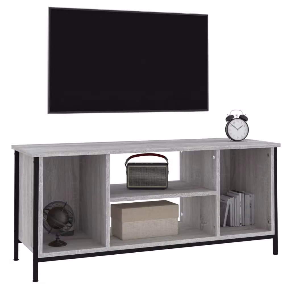 Berkfield Home Grey Sonoma TV Cabinet in Engineered Wood, W/D/H: 102 x 35 x 45 cm – 3