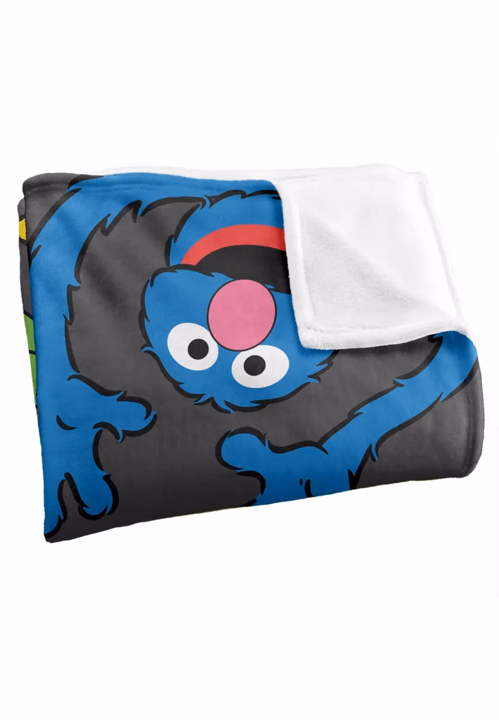 LOGOVISION Sesame Street Characters All Around Super Soft Fleece Throw Blanket, White and Multicolour, W: 152 cm, D: 127 cm – 3