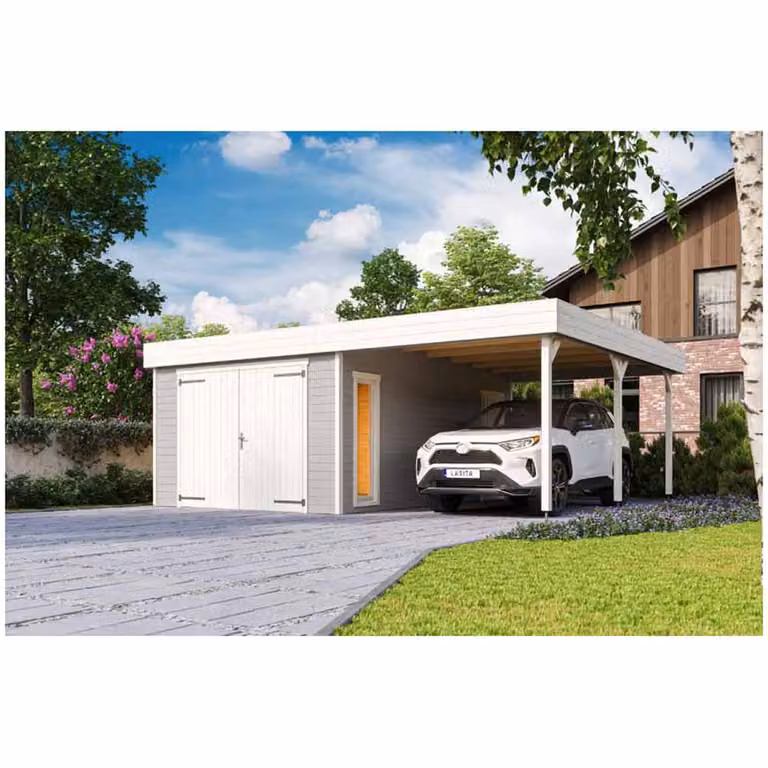 Lasita Maja Ltd Bahamas Log Cabin Garden Room and Home Office in Natural, W: 680 cm, D: 560 cm, H: 250.8 cm