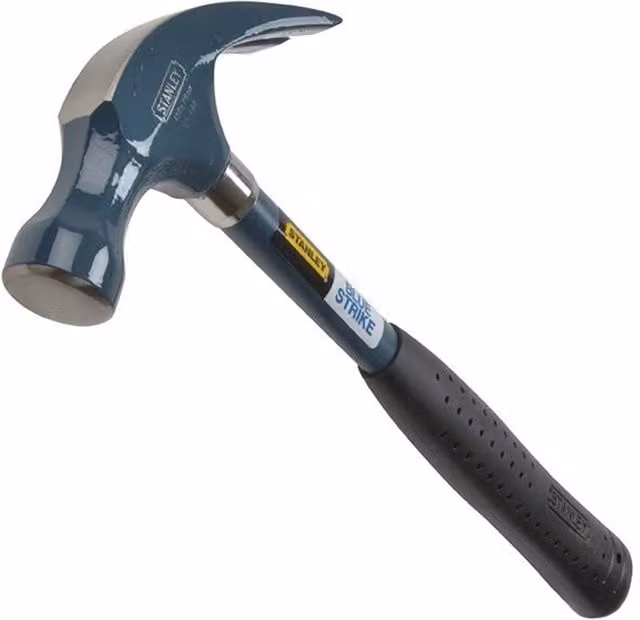 Stanley Blue Strike Forged Steel Claw Hammer