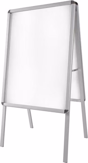 tectake Aluminum Poster Stand in Grey, H 122.0 cm x W 58.0 cm