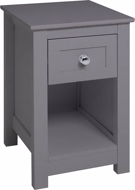 Garden Sanctuary Minimalist Grey MDF Side Table and Nightstand