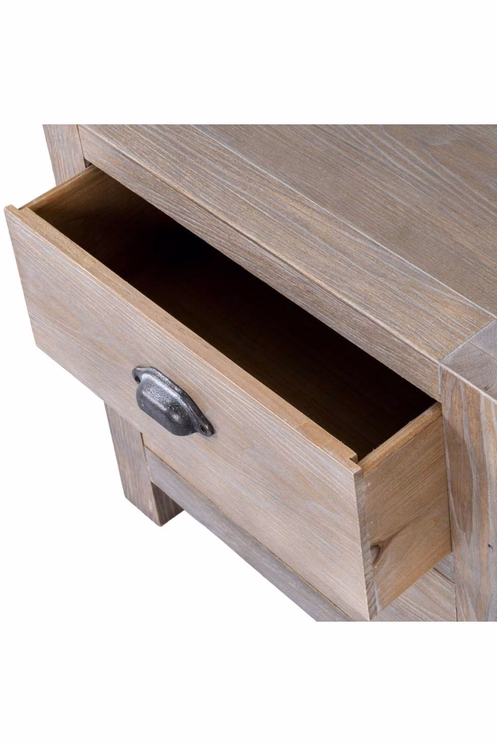 KDMD Haldon Collection 2 Drawer Bedside Table in Sand and Brown Wood – 2