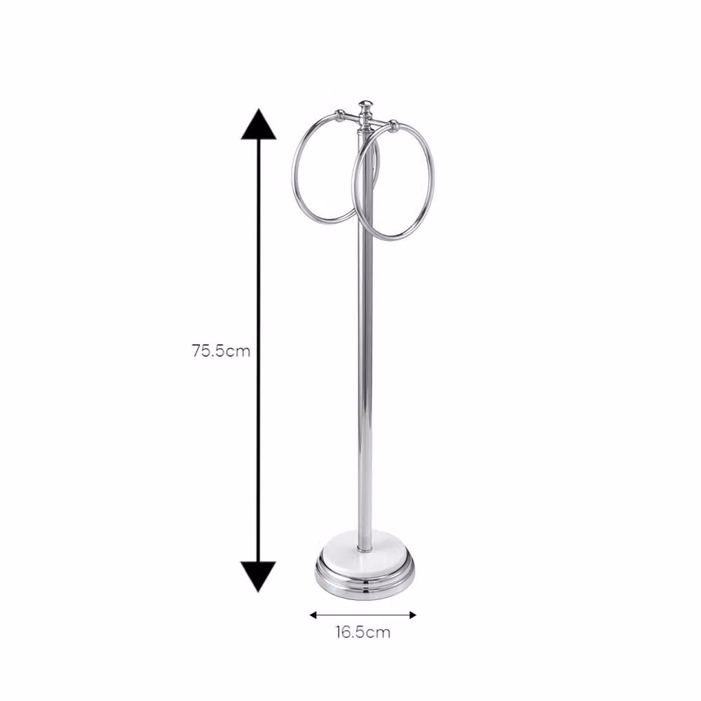 Showerdrape Opera 2 Piece White and Silver Stainless Steel Bathroom Accessory Set with Toilet Roll Holder and Spare Roll Holder – 2