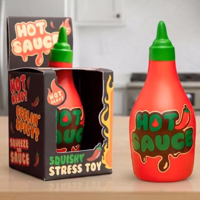 Boxer Gifts Hot Sauce Sensory Stress Toy in Black