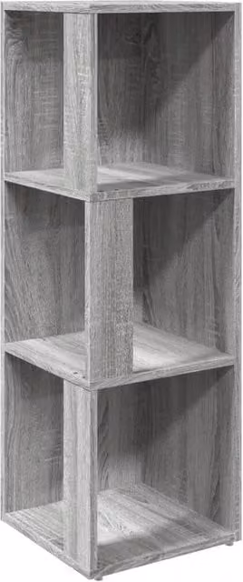 Berkfield Home Corner Cabinet in Grey Sonoma, W/D/H: 33 x 33 x 100 cm