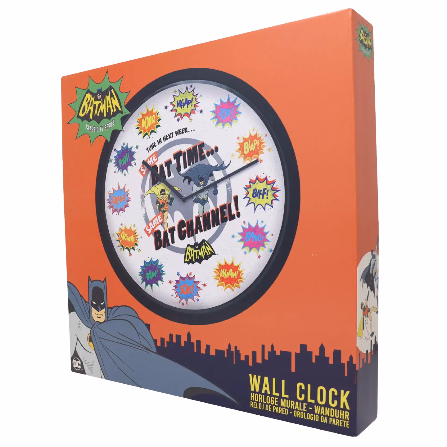 Fanattik Batman BAT TIME Multicolour Analog Round Wall Clock, Diameter: 30.5 cm – 2