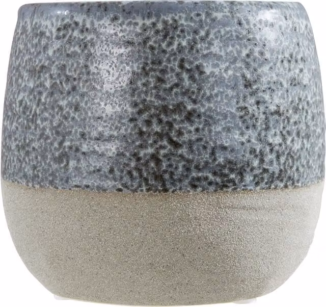 Orsina Handcrafted Abstract Ceramic Tabletop Planter, Grey, H 17 cm x W 17 cm x D 15 cm