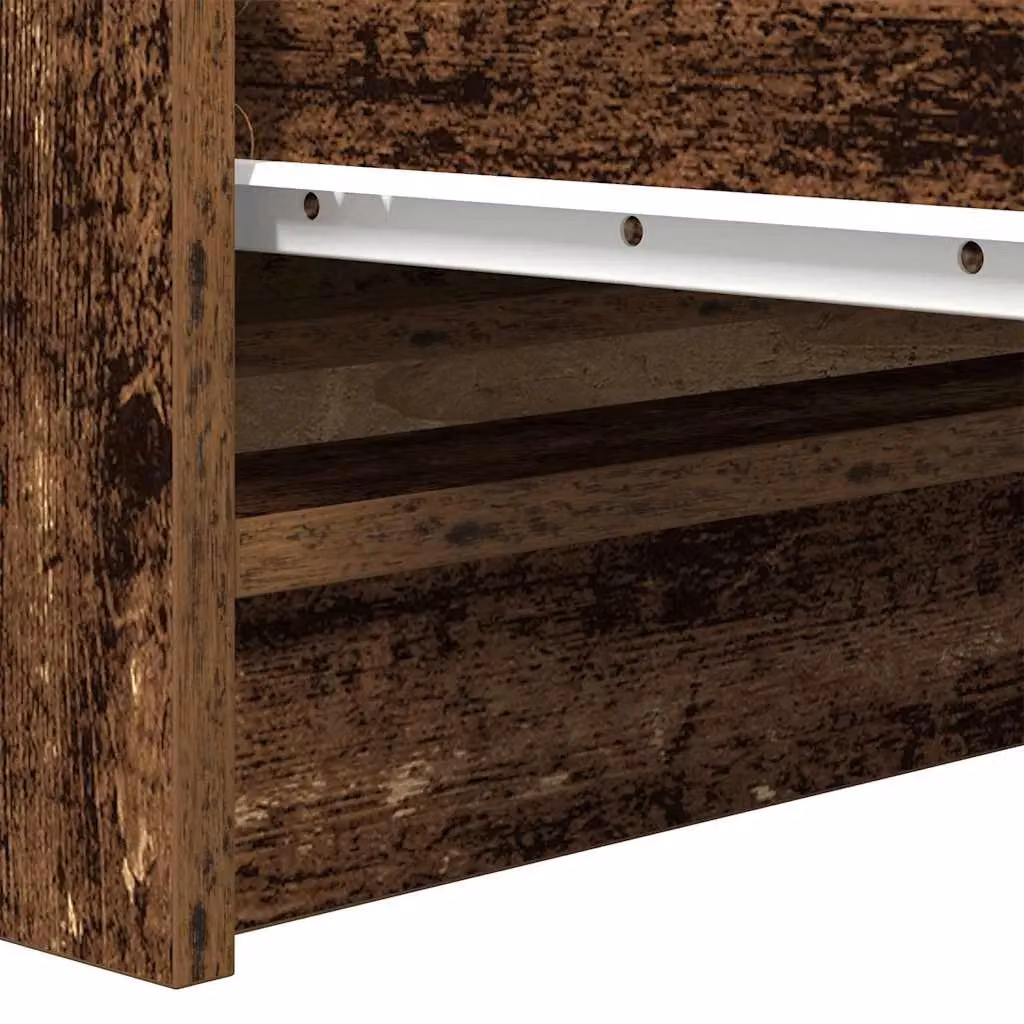 Berkfield Home Rustic Old Wood Sideboard in Brown, W/D/H: 37.5 x 35 x 76 cm – 5