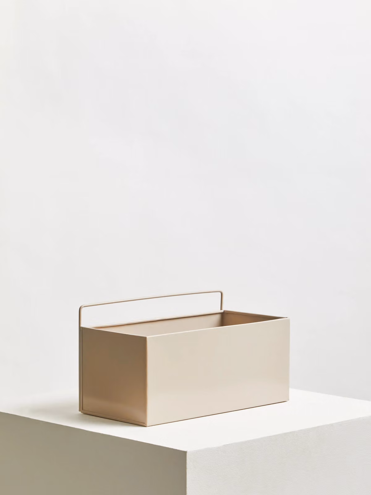 Orsina Small Metal Plant Box Planter in Brown or Beige, W/D/H: 31.0 x 31.0 x 15.0 cm – 2