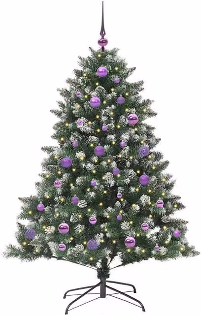 Berkfield Home Modern Artificial Christmas Tree in Green, W/D/H: 105 x 105 x 150 cm