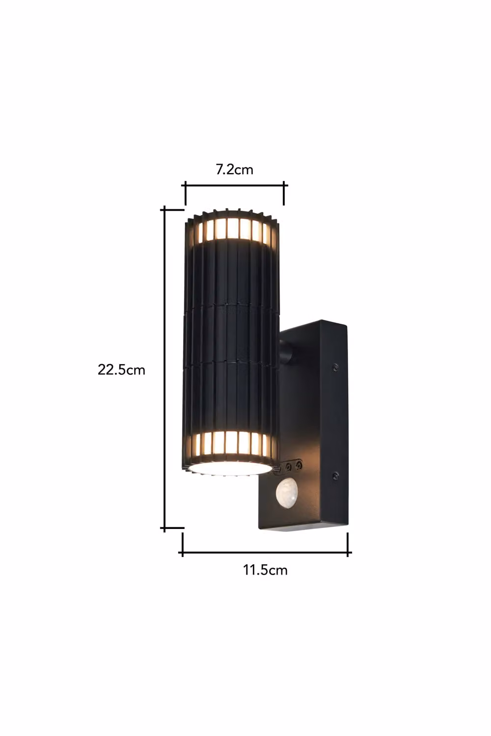 BHS Lighting Zeb Up & Down Outdoor Wall Light with Motion Sensor in Black – 4