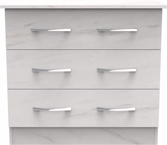 Ready Assembled 2 U Hampshire 3 Drawer Chest in White