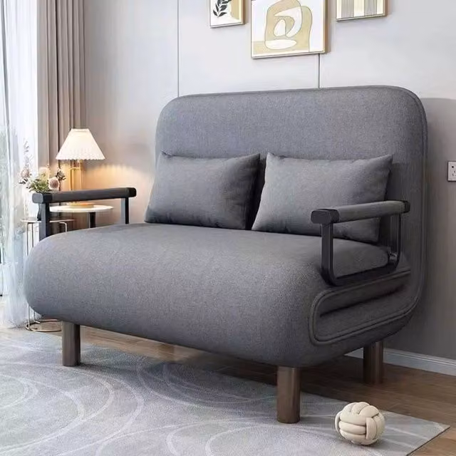 Hinsinc Grey Convertible 5 Position Folding Sleeper Armchair W/D/H: 190 x 100 x 100 cm