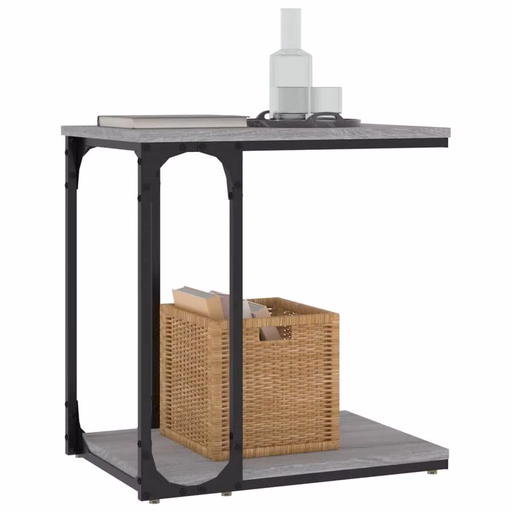 Berkfield Home Grey Sonoma Side Table, W/D/H: 50 x 35 x 52 cm – 4